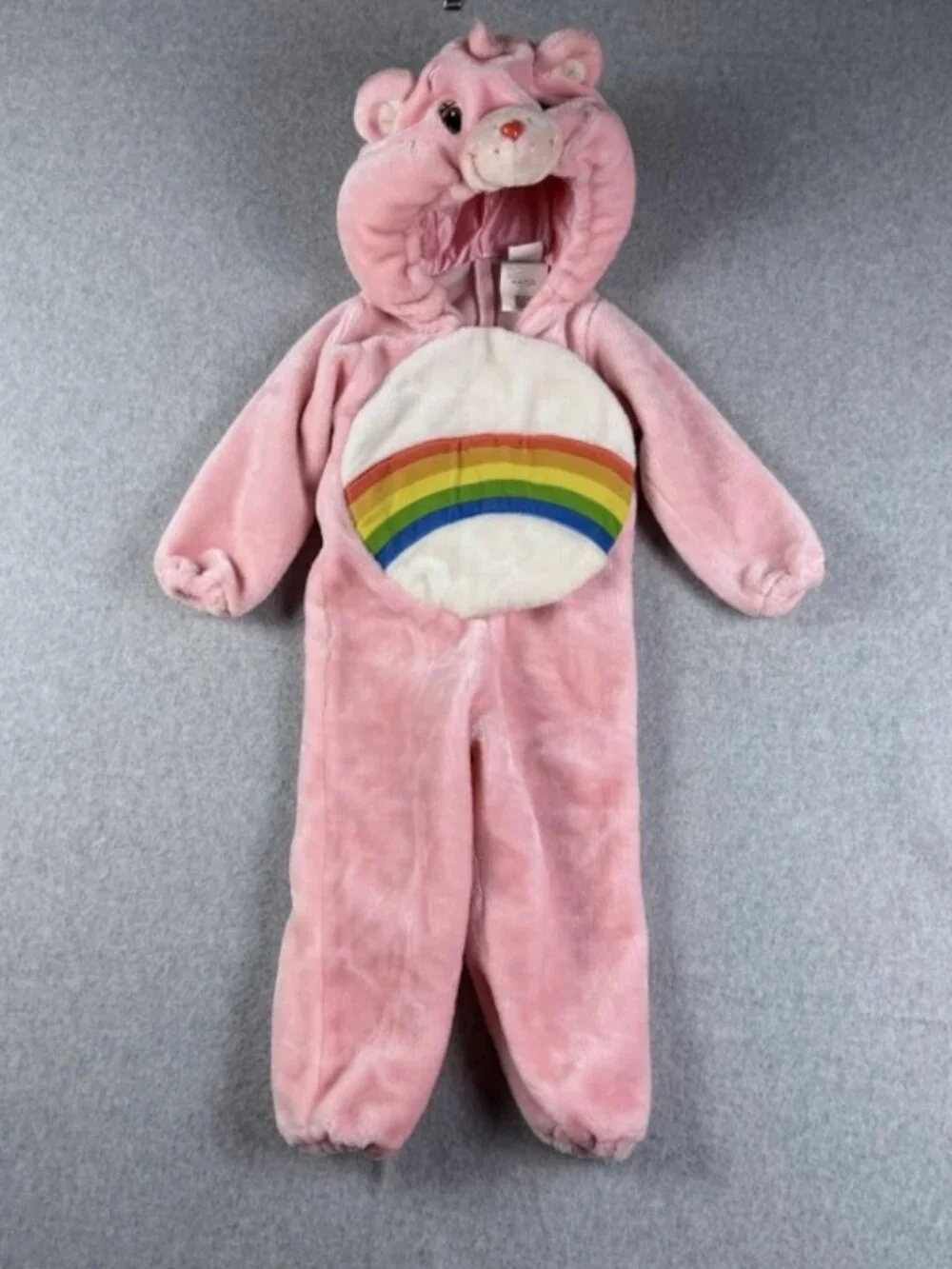 Care Bears Cheer Bear Rainbow Belly Costume Toddler 3T-4T Vintage 2003